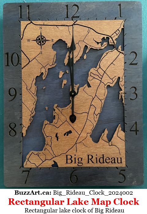 Rectangular lake clock of Big Rideau